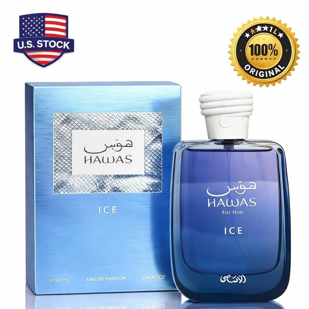RASASI Hawas Ice for Men Eau de Parfum, 100ml(3.38 Oz) 100% Authentic Fragnance